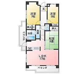 グローリアスヒルズ大高緑地公園 3LDKの間取図画像