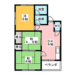 ハイツみたけ 3DKの間取図画像