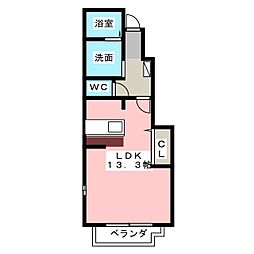 レオーネ浦里 1階1Kの間取り