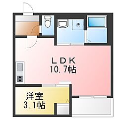 Jack urasatoIV 1LDKの間取図画像