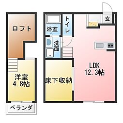 トーマス5 1LDKの間取図画像