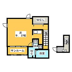 ファシェーネ ワンルームの間取図画像
