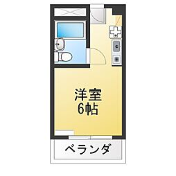 メゾン・ド・デューク ワンルームの間取図画像
