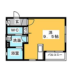 Grain鳴海 ワンルームの間取図画像