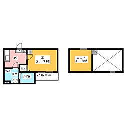 ハイグランド大高 1Kの間取図画像