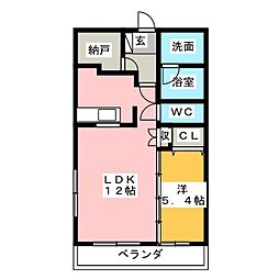 モッレ・ロクス有松 1SLDKの間取図画像