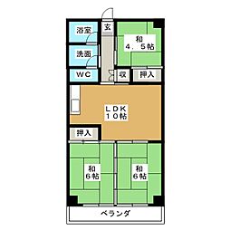 アーバンハイツ 3LDKの間取図画像