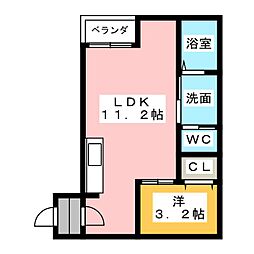 Warren koyo I 3階1LDKの間取り