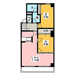 STEP21 1階2LDKの間取り