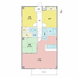 シーズンコート泰明町 6階2SLDKの間取り