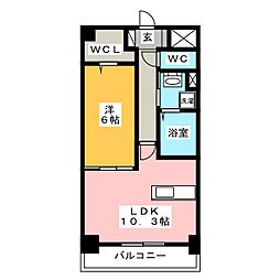 ビアンコネロ 3階1LDKの間取り