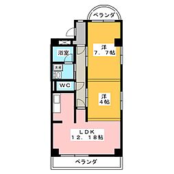 ウィペット・スクエア 2LDKの間取図画像