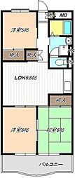 メゾン二村3 3DKの間取図画像
