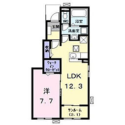 コージィープレイス 凛 1LDKの間取図画像
