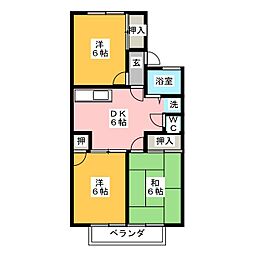 ドリームハイツ 3DKの間取図画像