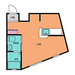 LeGioie築地口駅 ワンルームの間取図画像