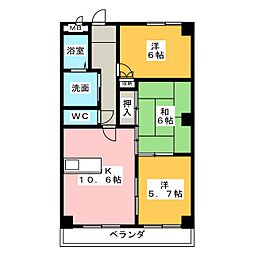 ガーデンヒルズ小碓1番館 3LDKの間取図画像