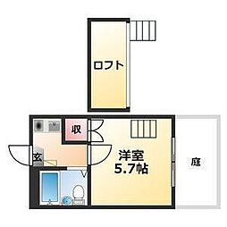 エスポワール錦 1Kの間取図画像