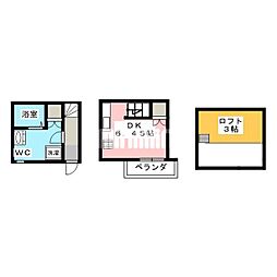 アースクエイク名港 ワンルームの間取図画像