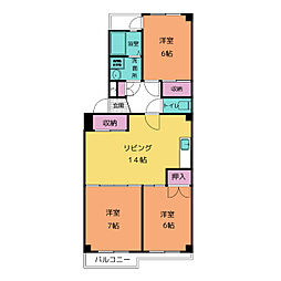 パピヨンカトー 4DKの間取図画像