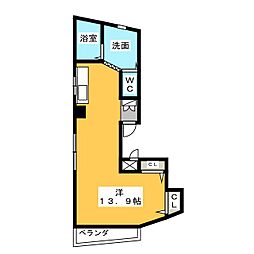 MaisonMirabelle ワンルームの間取図画像