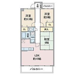 サン・カーフ2 3LDKの間取図画像