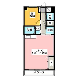 シャロン一社 1LDKの間取図画像