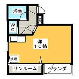 セリニティ星ケ丘 ワンルームの間取図画像