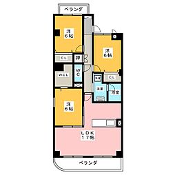 アヴァンティ一社 3LDKの間取図画像
