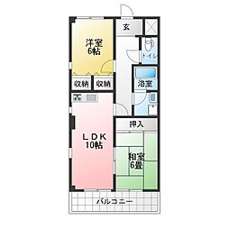 ラヴィアン 2LDKの間取図画像