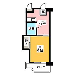 CASANOAH名東 1DKの間取図画像