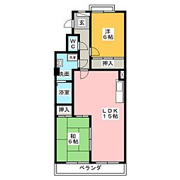 東昭ビル 2LDKの間取図画像