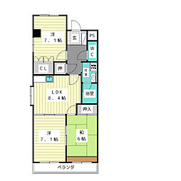 ラピュタ 3LDKの間取図画像