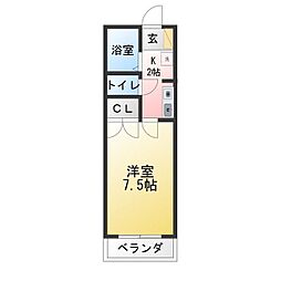 タウンライフ星ケ丘 1Kの間取図画像