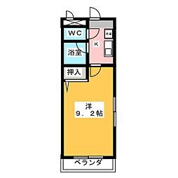 メゾンアイレス2 1Kの間取図画像