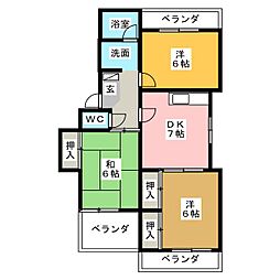 サンファミリア長久手1 3DKの間取図画像