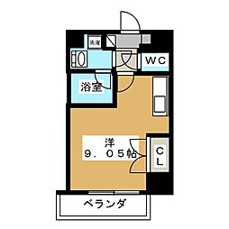 アールズタワー望が丘 ワンルームの間取図画像