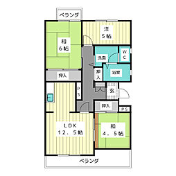 コートハウス30 3LDKの間取図画像