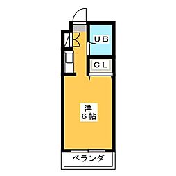 ジョイフル照ヶ丘 1Kの間取図画像