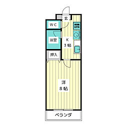 SEIYA 1Kの間取図画像