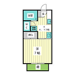 アーバン・アオヤマ 1DKの間取図画像