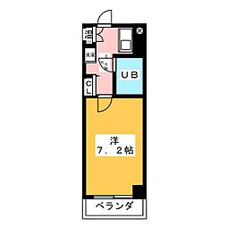 SMY88ウエダ 1Kの間取図画像