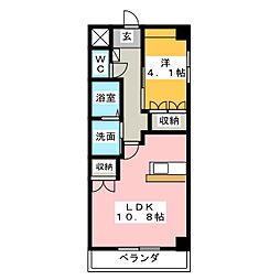 イグレット・シャトー 3階1LDKの間取り