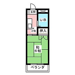 小林ビル 1Kの間取図画像