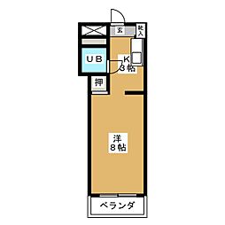 メゾン603 3階1Kの間取り