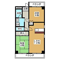 ヴェリテ前田ビル 2LDKの間取図画像