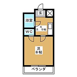 Urban塩釜 1Kの間取図画像