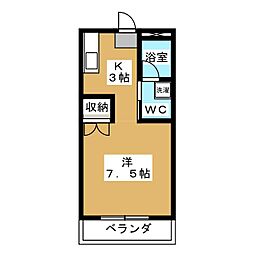 アネックスSANYO ワンルームの間取図画像