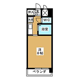 メゾンド・ポプラ 1Kの間取図画像