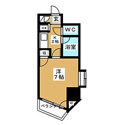 シャイン塩釜ハイツ 1Kの間取図画像